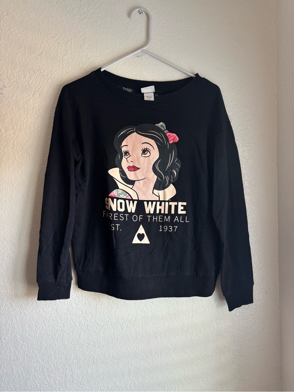 Disney Snow White Black sweater with lace on back